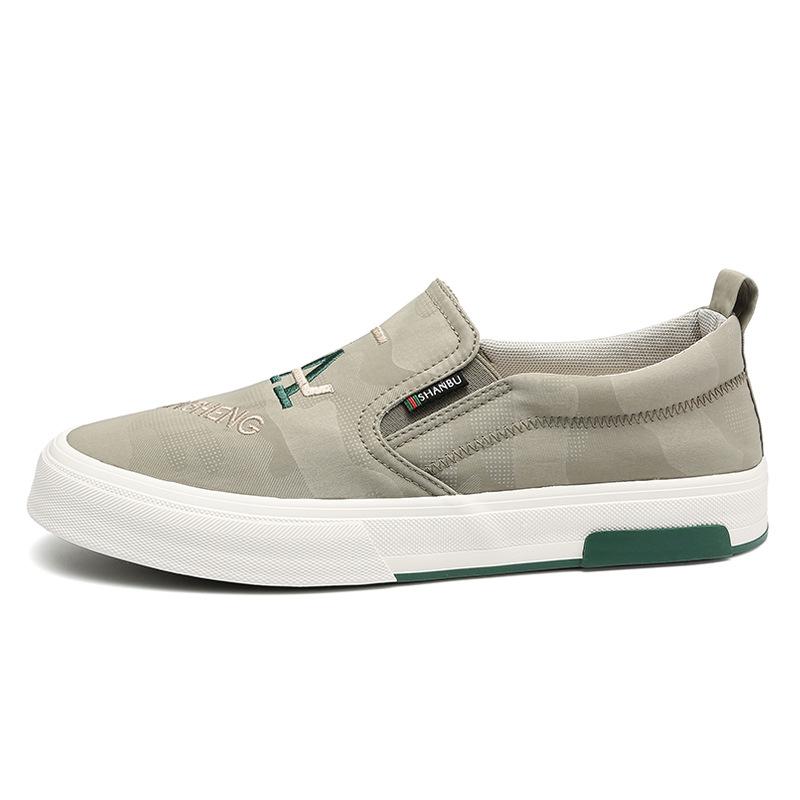 25148 Men'S Shoes Trendy Fashion Casual Men'S Canvas Shoes Solid Color Printed Board Shoes