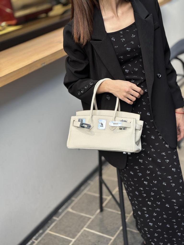 Platin Damen Herbst/Winter 2025 Französische Mode Kelly Crossbody Handtasche - Großes Fassungsvermögen