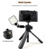 Compact Folding Vlog Selfie Tripod with Telescopic Extension and Handheld/Desktop Options