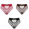 3Pcs Soild Color Fishing Net Briefs Middle Waist Women Underpants Elastic Female Lingeries  Female