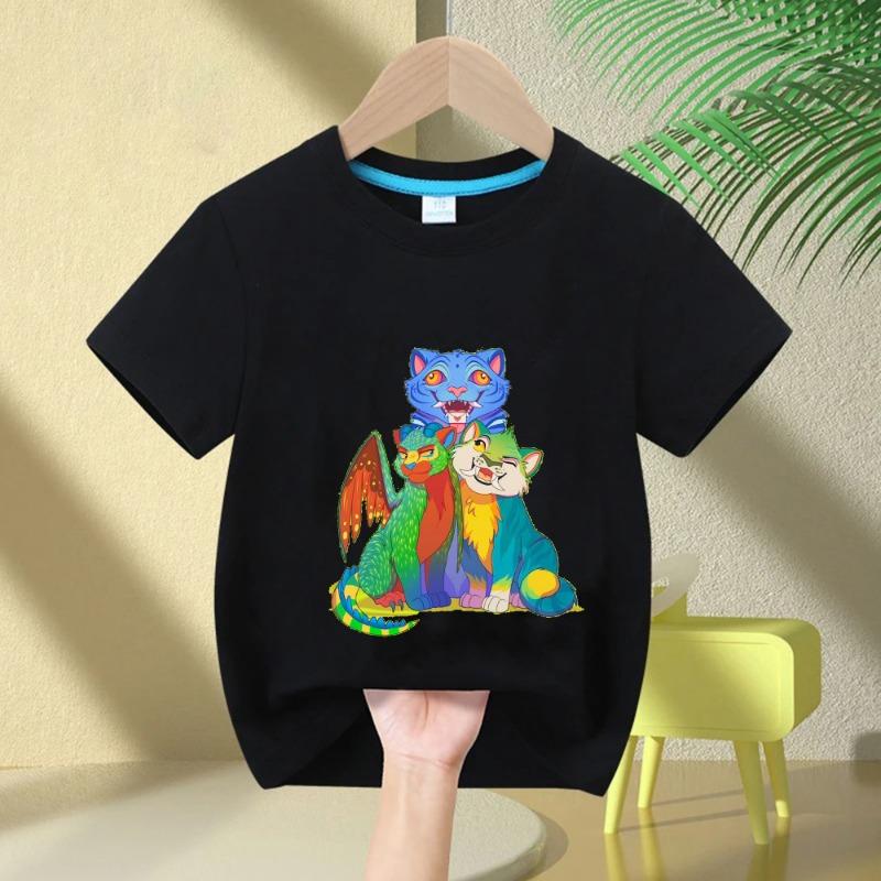 Haine Fetiță KPop Demon Hunters Imprimeu Tricou Copii Modă Topuri Casual 2025 Film Echipaj Gât Rotund Desene Animate Fete Băieți Tricou Casual