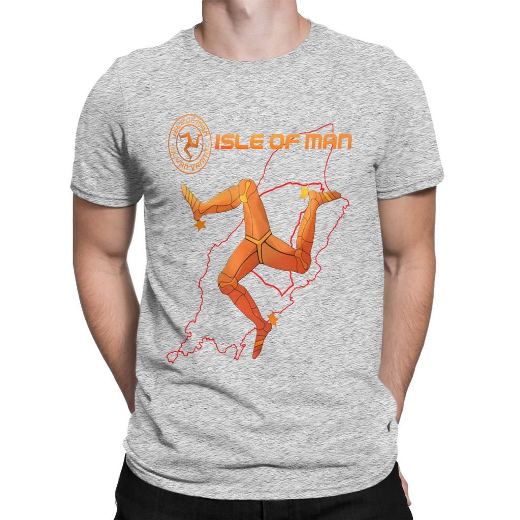 Isle Of Man TT T Shirt Men's 100% Cotton T-Shirts Round Collar Road Racing Motorcycle Tees Short Sleeve Tops Graphic Printed