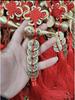 Pure Copper Five Emperors Coins & Bagua Gourd Pendant for Fortune, Health, and Feng Shui Blessing (7cm)