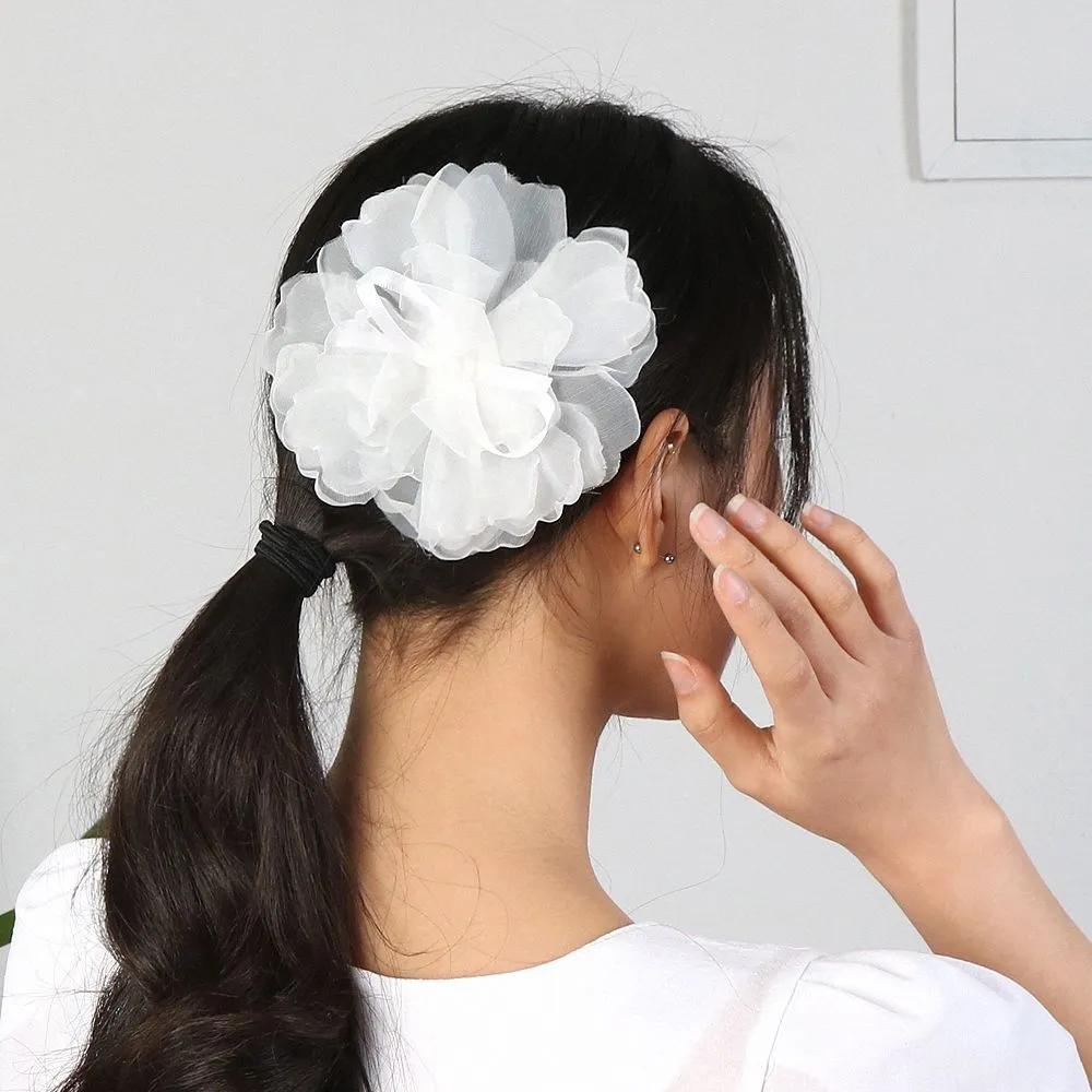 H319 Clematis Big Flower Pearl Headband Hairband Hairpin Hairpin Flower Self Wedding
