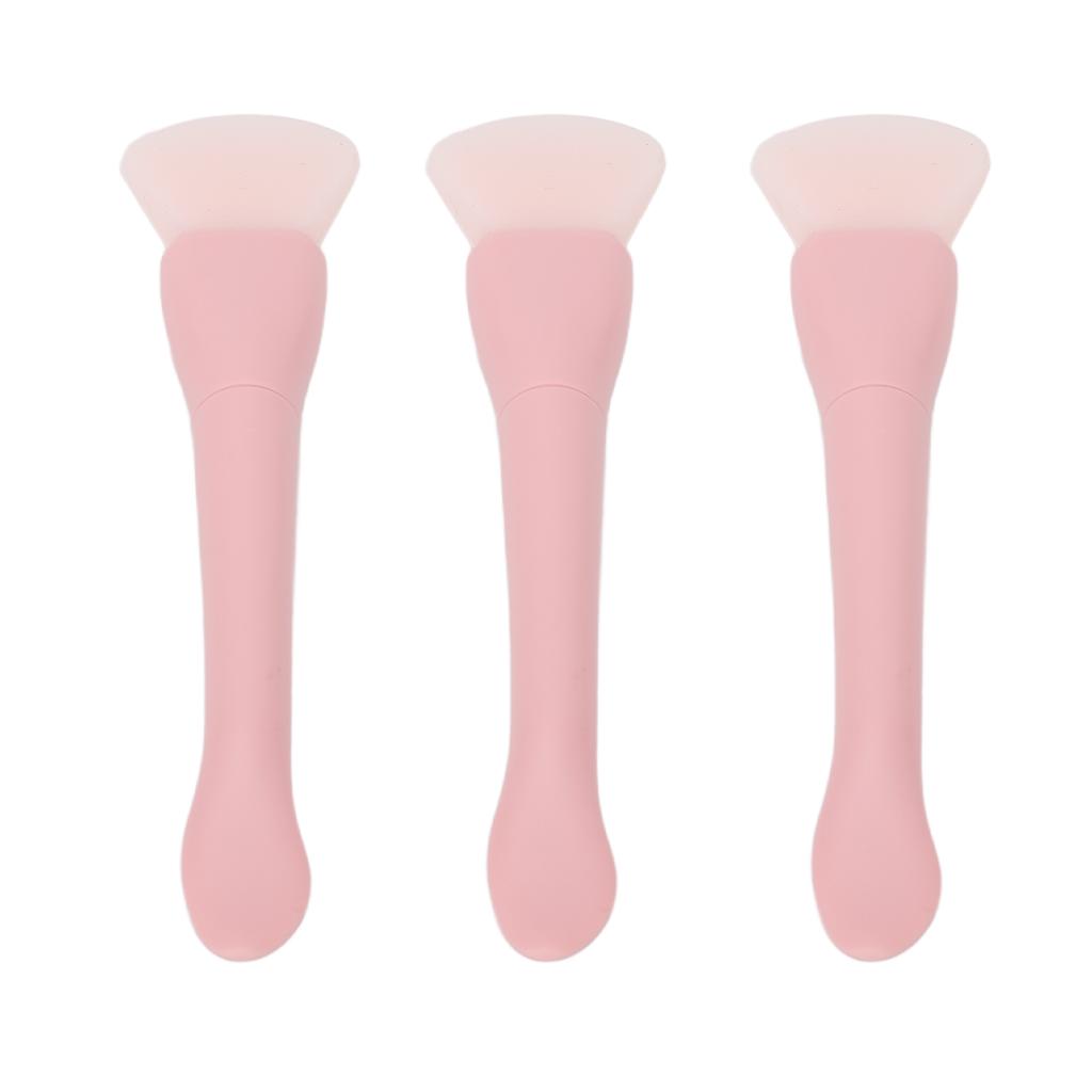 3pcs Double Head Mask Brush Flexible Soft Silicone DIY Face Mask Applicator for Mud Clay Mask Body Lotion