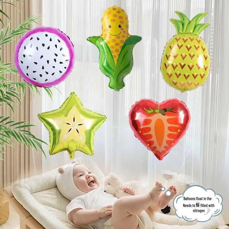 Cartoon Animal & Fruit Helium Balloons for Baby Tracking 