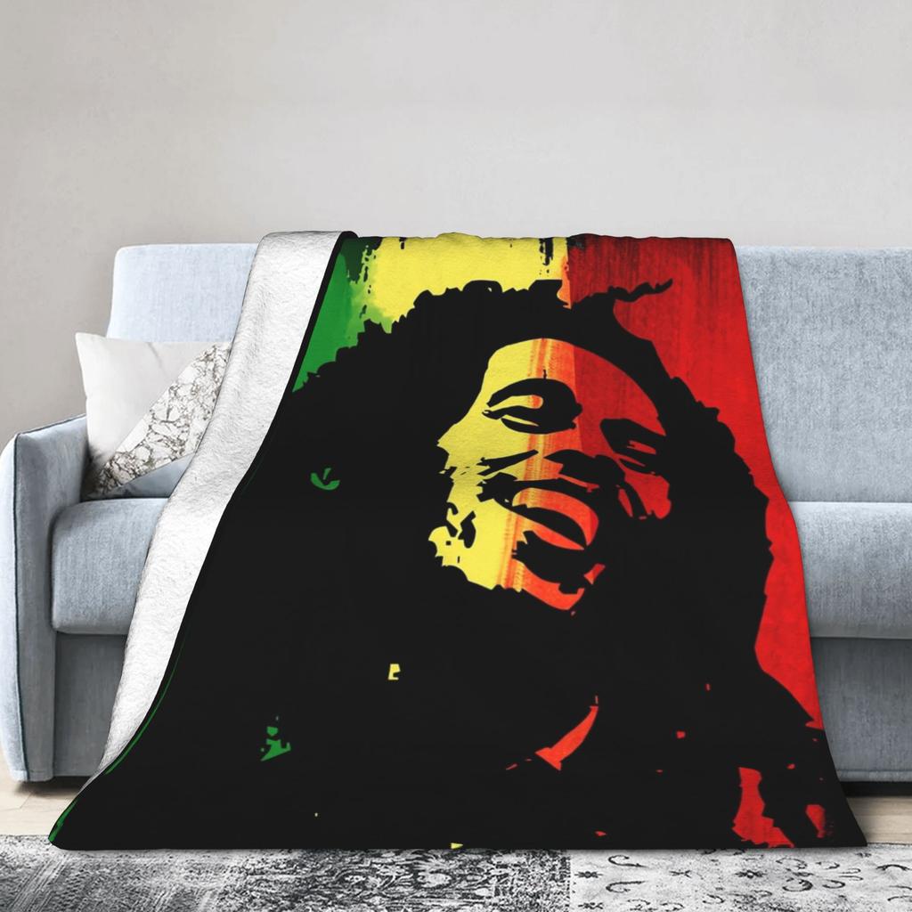 Bob Marley Reggae Blankets Fleece All Season Ajax Multi-function Super Warm Throw Blanket for Sofa Car Rug Piece