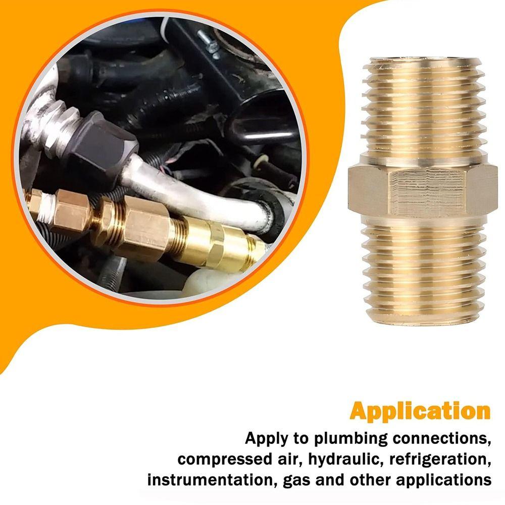 Male Thread Brass Nipples Hex Design NPT Male Nipples Fittings Hex Nipple Connectors