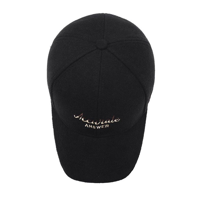 Saisonale Neue Wollwarme Herrenmütze Winter Mittelalterliche Und Ältere Verdickte Baseballkappe Papa-Hut Ältere Schirmmütze