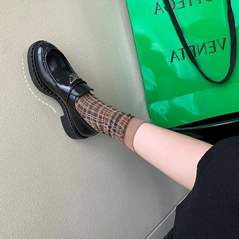 

Platform loafers women s 2025 new spring and autumn Oxford single shoes black Japanese JK retro British style small leather shoes 40 чёрный