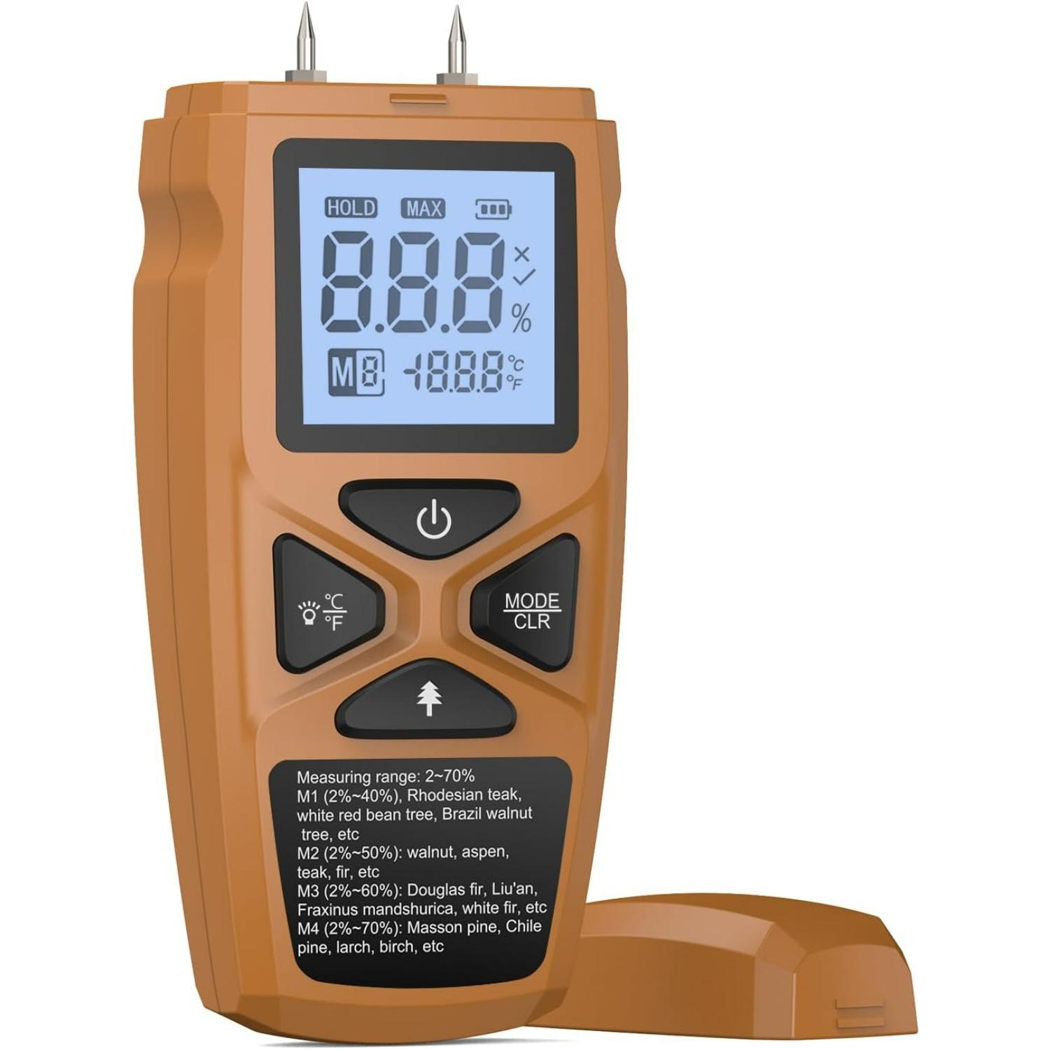 

Wood Moisture Meter Firewood Moisture Detector Two Pins Digital Wall Moisture Detector Damp Detector Tester for Wood Walls Firewood Logs Floor Lumber Z