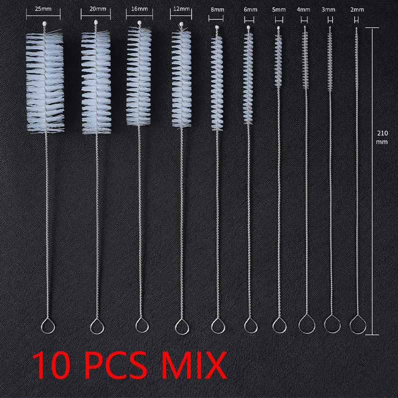 

11 Style Nylon Stainless Steel Bottle Cleaning Brushes Multifunctional Reusable Cleaning Brushes Bottles Cups Cleaning Tools