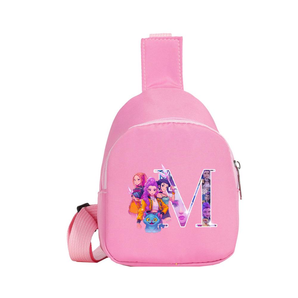 Anime Tegneserie 26 Engelsk Bogstav K-Pop Dæmonjægere Kawaii Brysttaske til Dreng Pige Skuldertaske Studerende Bærbar Crossbody Pung Barn Julegave