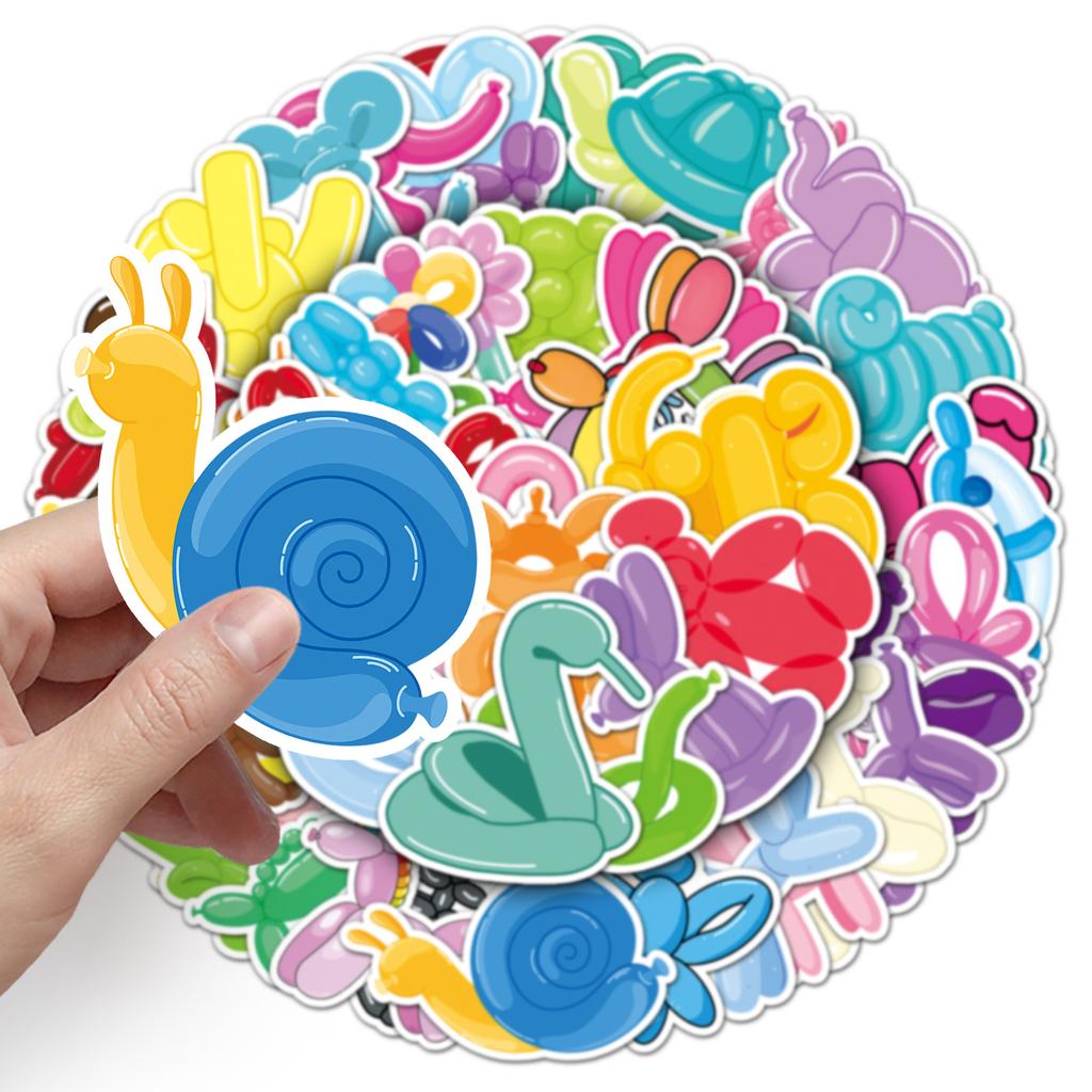 50 Balloon Doll Graffiti Stickers Personalized Cartoon Children's Decorative Water Cup Computer Mobile Phone Case Stickers