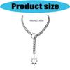 Punk Inspired Openwork Heart With Thorns O Ring Necklace Stainless Steel Adjustable Chain Clavicle Accessories