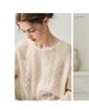2025 Autumn/Winter Round Neck Cashmere Hollow Knit Cardigan - Women's Plus Size, Loose Fit, Versatile & Lazy Style Sweater