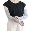 Cooling Arm Handcrafted by Skilled Artisans In Round Relaxed Wide Perfect for Sun Protection and UV Comfortable Warmers, Nara. Knit, Fit, Gray.
