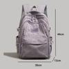 Backpack Korean version solid color female college student class schoolbag simple large capacity computer bag casual backpack
