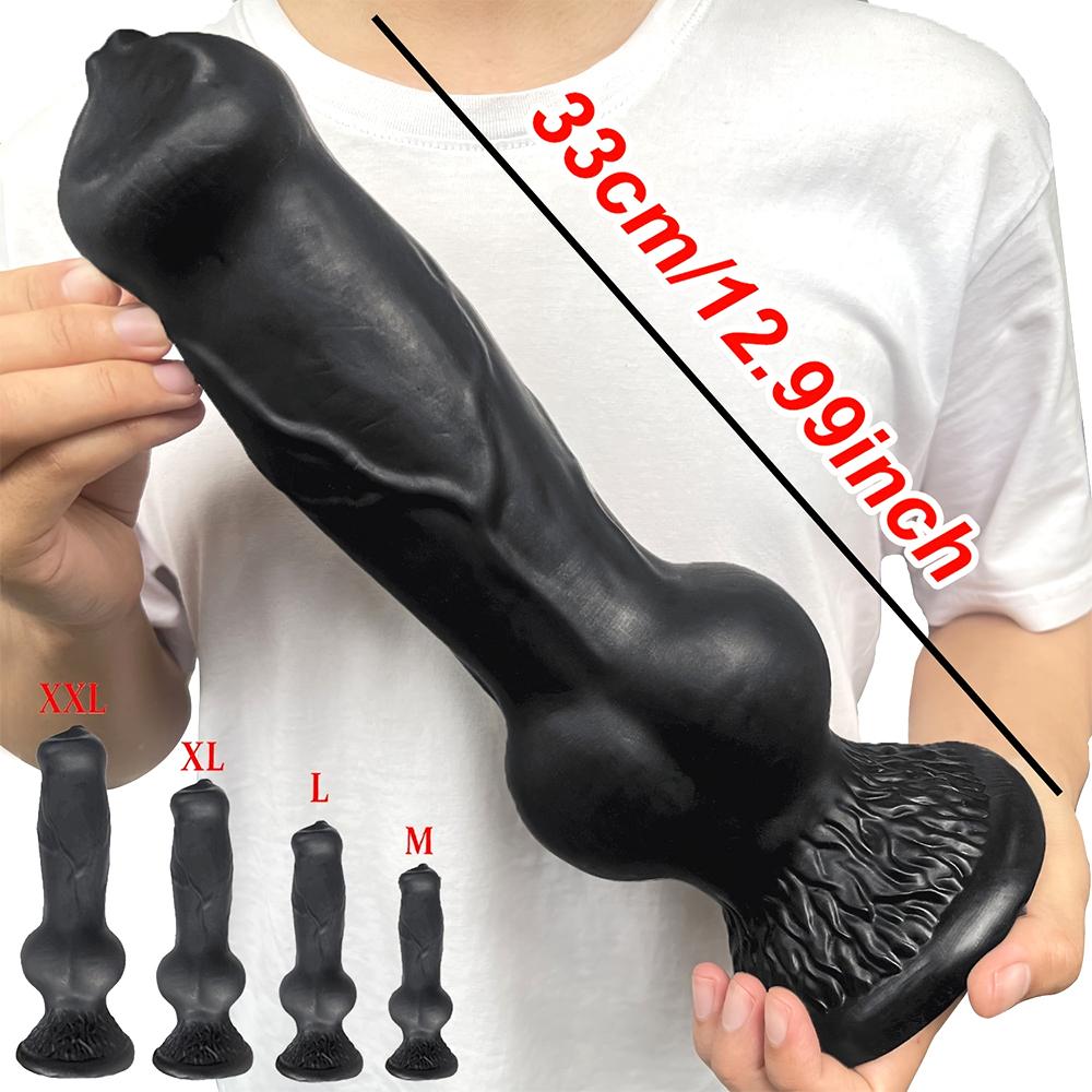 Realistic Huge Dog Dildo Anal Plug With Suction Cup Silicone Big Butt Plug Prostate Massager Adult Sex Toys for Men Women sextoy