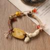 Handwoven Xizang Beef Bone Bracelet Retro Tibetan Hand Rope Niche Design Exotic Men's and Women's Bracelets