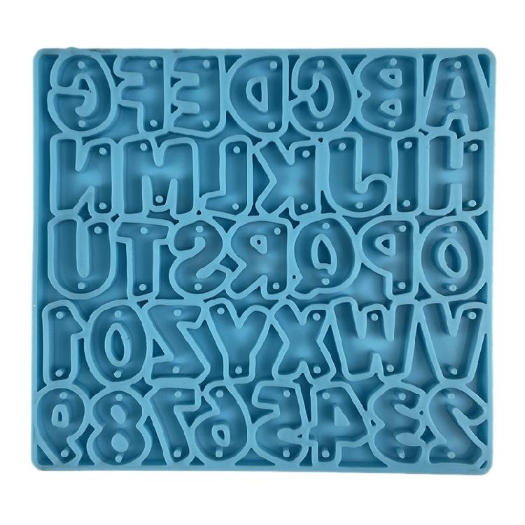 DIY Art Crafts Ear Studs Mould Casting Mold Handmade Letter Number Eardrop Mold синий