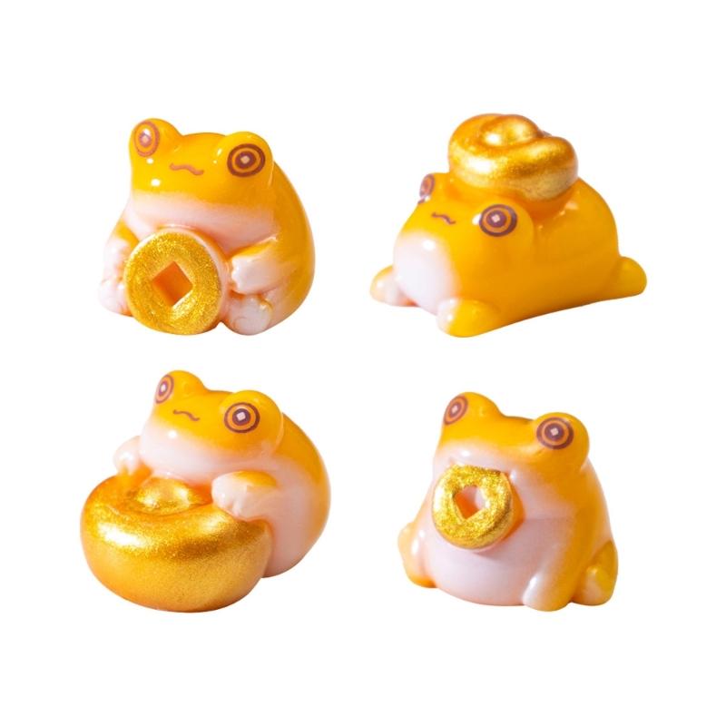 Cute Toads Figurines Mini Toads Decors Waterproof Toy Playsets Miniature Doll Garden Figurines Cake Toppers Party Favor 1