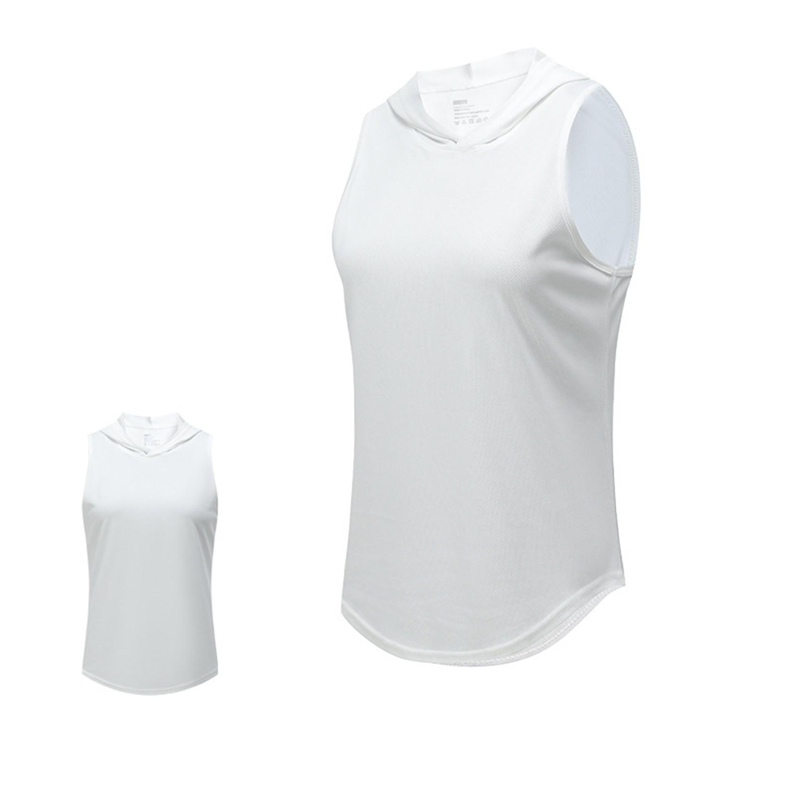 

Жіночий повсякденний суцільний колір спортивний швидковисихаючий одяг фітнес короткий жилет XL білий