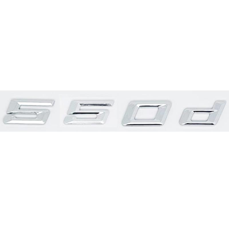 Neues Schriftart Numerisch & Buchstabe ABS Emblem für BMW 5er E39 E60 E61 F10 F11 G30 - 520d 523d 525d 530d 535d 540d Kofferraum Logo Aufkleber pu2