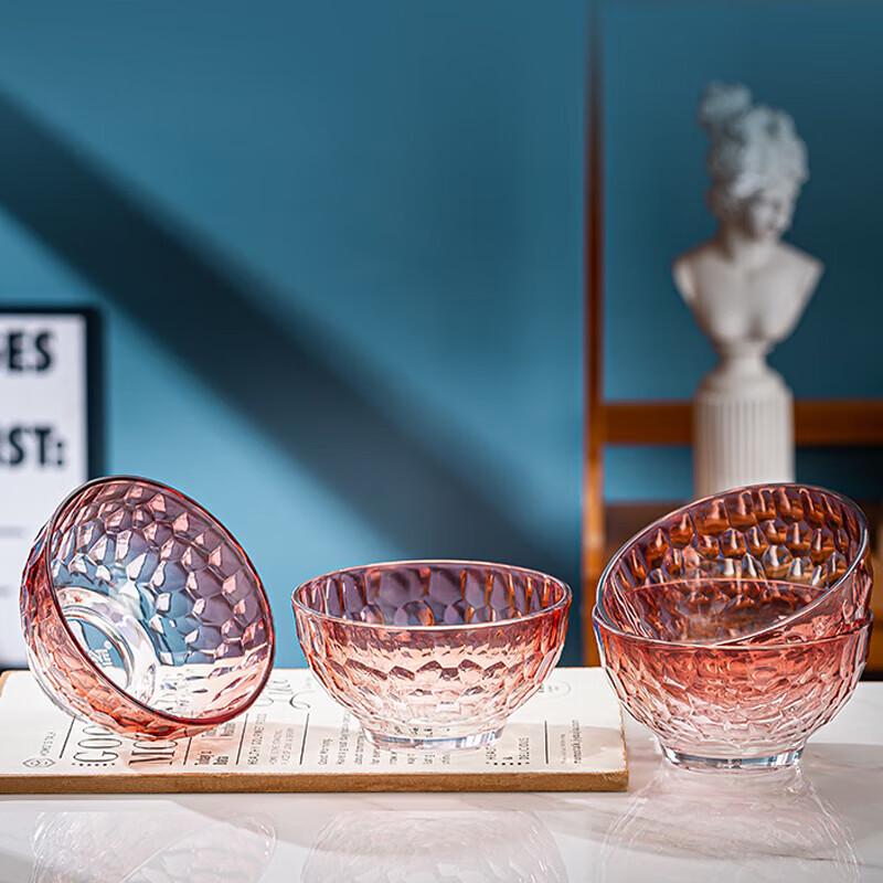 COMATE 4-Piece 400ml Nordic Glass Bowl Set