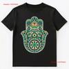 Naher Osten Hamsa Muster Hand T-Shirt Vintage Bequem Unisex Mode Grafik Vielseitig