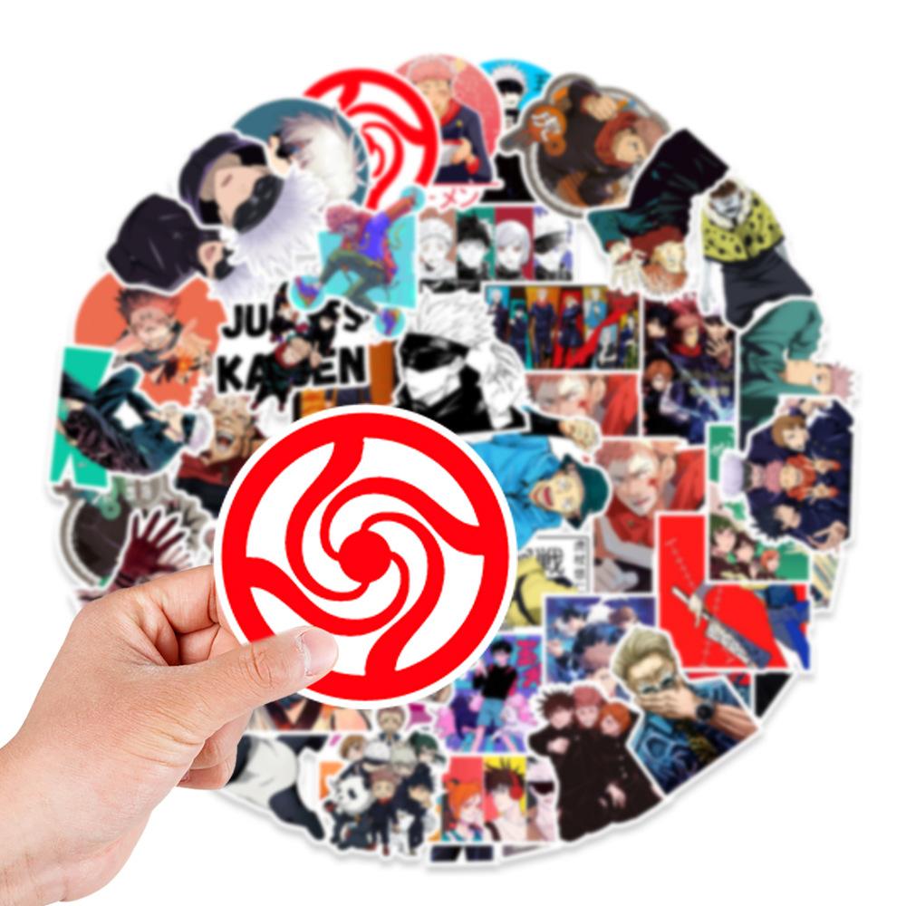 50 Japanese Manga Magic Back Battle Stickers Suitcase Mobile Phone Notebook Water Cup Decoration Stickers
