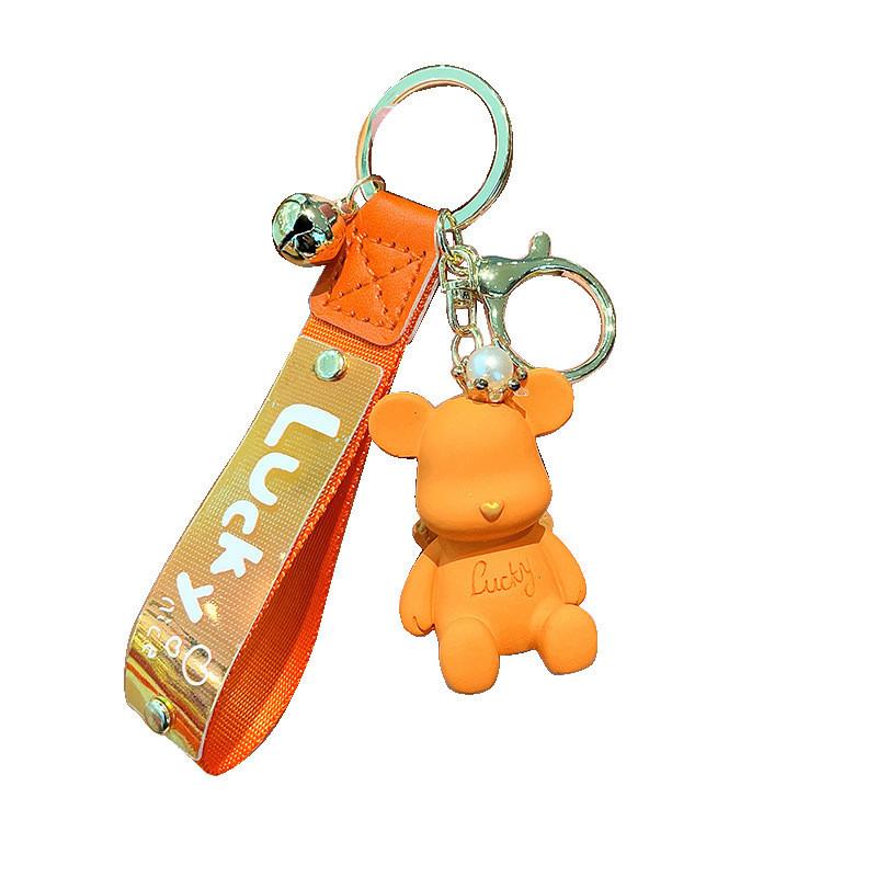 Teddy Cartoon Angel Bear Keychain Resin Cute Keyring Perfect For Celebrations And Gifts