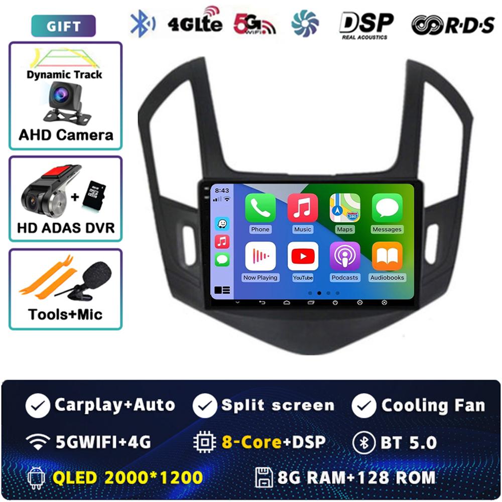 Android 14 Car Radio For Chevrolet Cruze J300 J308 2012 - 2015 Player Multimedia GPS Navigation Stereo CarPlay Auto 4G+WIFI DVD