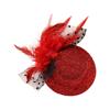20s Theme Party Mesh Fascinator Hat Hair Clip with Flower Clipon Hat Masquerades Cocktail Party Dressingup Accessories