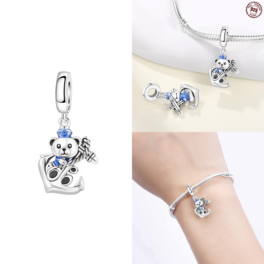 Charm Bead Charms Copper Authentic Brown Star Shape Bear Koala Blue Balloon Raccoon Charm Bead Charms Bead Charms Compatible With Bracelets Women Jewe