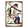1pc Vintage Aluminium Signs Bathroom Posters Decor Restroom Retro Plaque Plates Wall Art Room Decoration for Bathroom 8x12 Inch