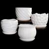 Lùsè Light Luxury White Ceramic Flower Pot Set