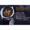 Jaragar Men's Fashion Casual Hollow Mechanical Movement Automatic Mechanical Watch GMT933-1-A