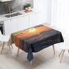 Creative Plant Love Printing Tablecloth Scenic  Camping  Antifouling Waterproof Table Home Decoration
