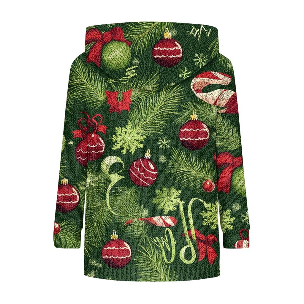 Ladies' Fashionable Printing Casual Hooded Long Sleeved Sweatshirt
