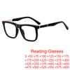 Unisex Ultralight TR90 Spring Legs Blue Light Blocking Square Reading Glasses Anti Radiation Presbyopia Eyewear