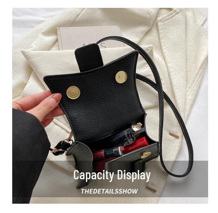 Trendy Crossbody Mini Lipstick Bag with Belt Decoration