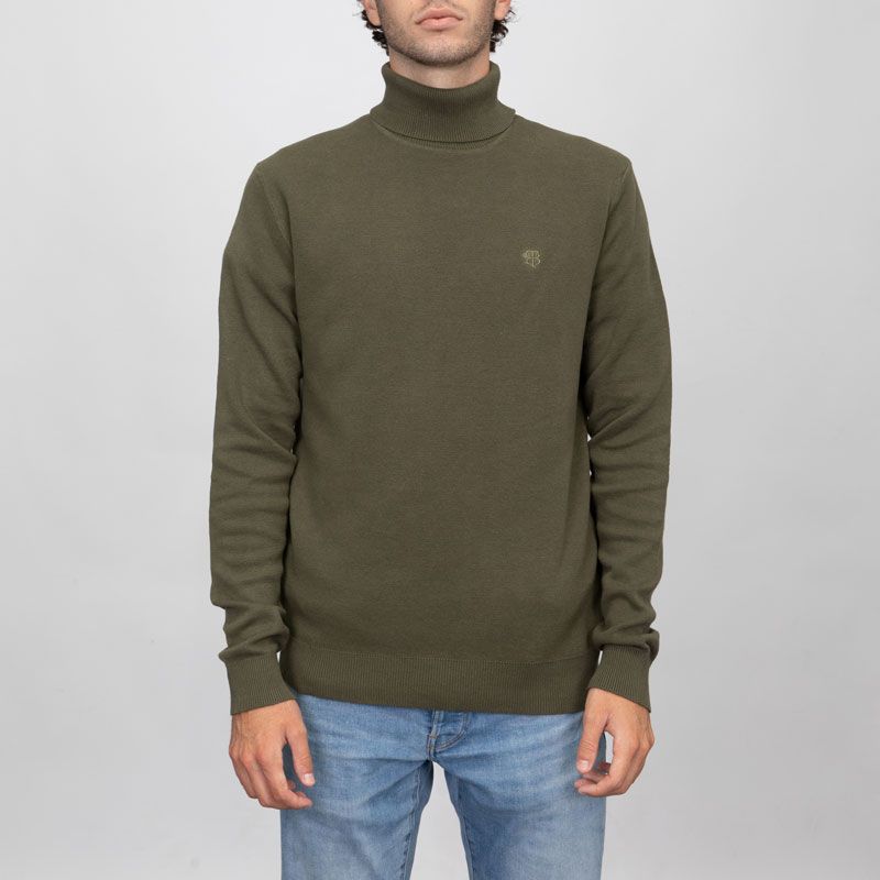 Pull col roulé maille fine couleur unie Homme BILL TORNADE