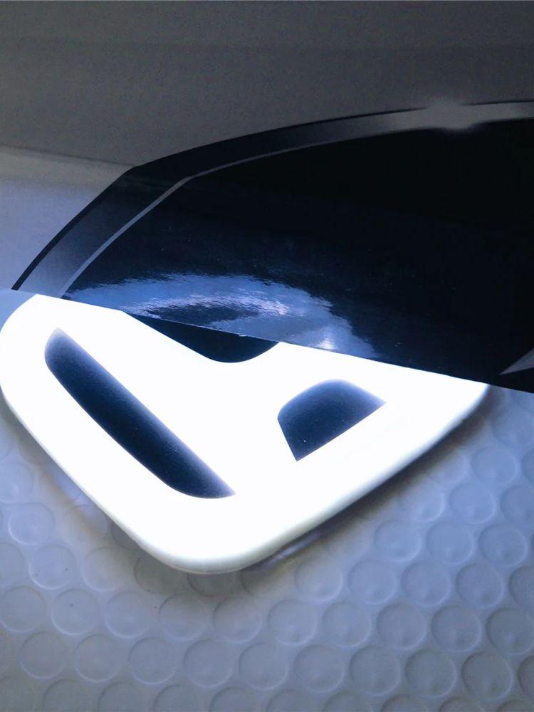 CIVIC Rear Badge Light 9.8cmX8cm White LED Trunk Light 4D Badge For Honda Accord 2008-2009 ,Odyssey 2007,CIVIC Honda Logo Light