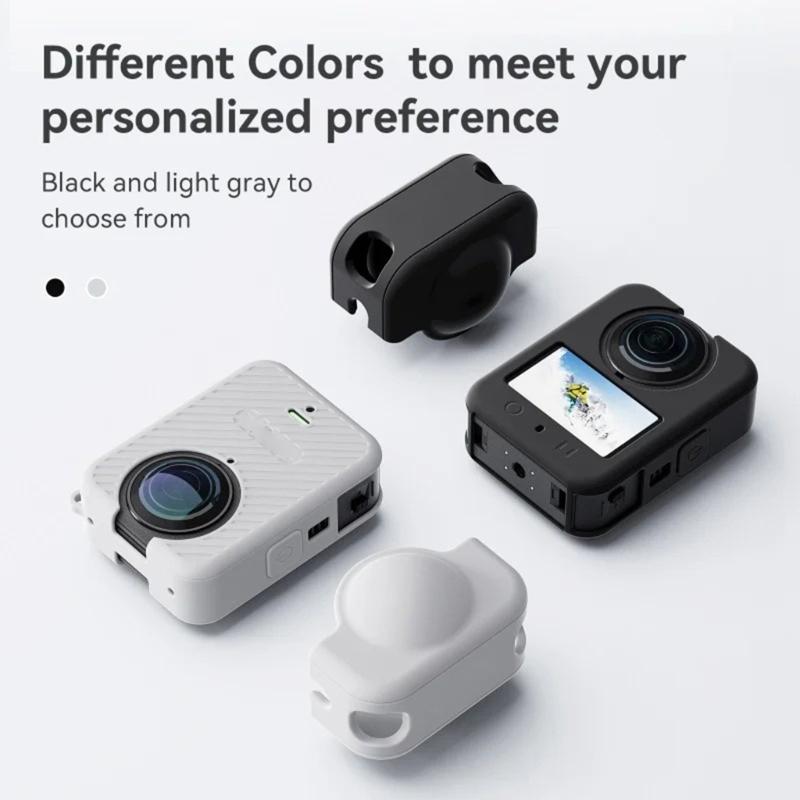 360 Camera Silicone Case Shock Resistant Anti Drop Cover Lens Protector Easy Access Ports And Quick Release Adapter