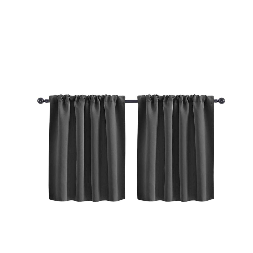 

Room Darkening Blackout Curtains Room Divider Light Blocking Modern Aesthetic Versatile Use Easy Installation No-rod Design темно-сірий