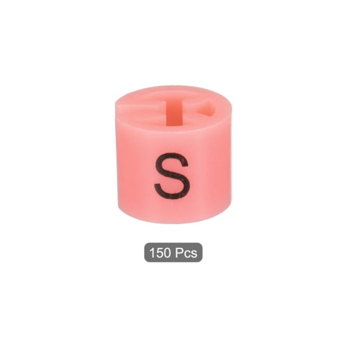 uxcell Hanger Markers, Small Tags, Fits 3.5mm Rods, for Color-Coded Clothes, Pink, 150 Pieces