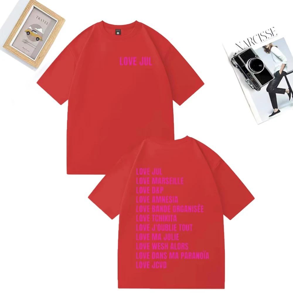 Love Jul TShirt Marseille Rap Fan Gift Unisex Womens Street Hip Hop Fashion Oversized TShirt Vintage Cotton Short Sleeve Clothes