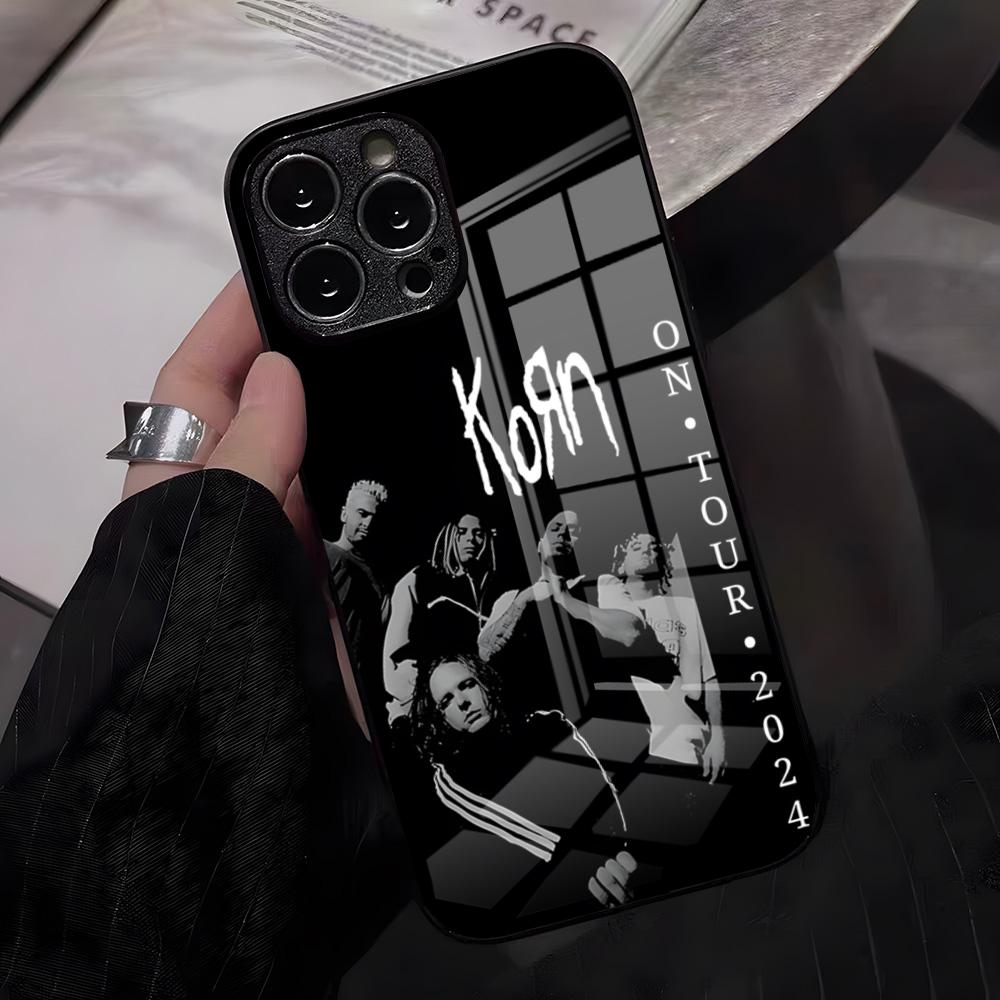 K-Korn Hot Metal Rock Band Phone Case For IPhone 17 Pro Max 16 15 14 Pro Max 13 11 X Xs Xr 8 7Plus Glass Cover