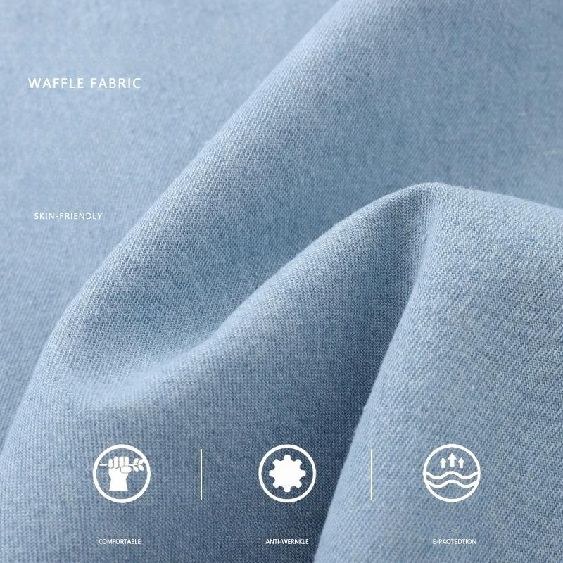 Minimalist Solid Color Jakas Men's Long-sleeved Shirt Autumn Denim Lapel Loose Men's Casual Jacket Coat Men's Breathable Work Casual Jacket